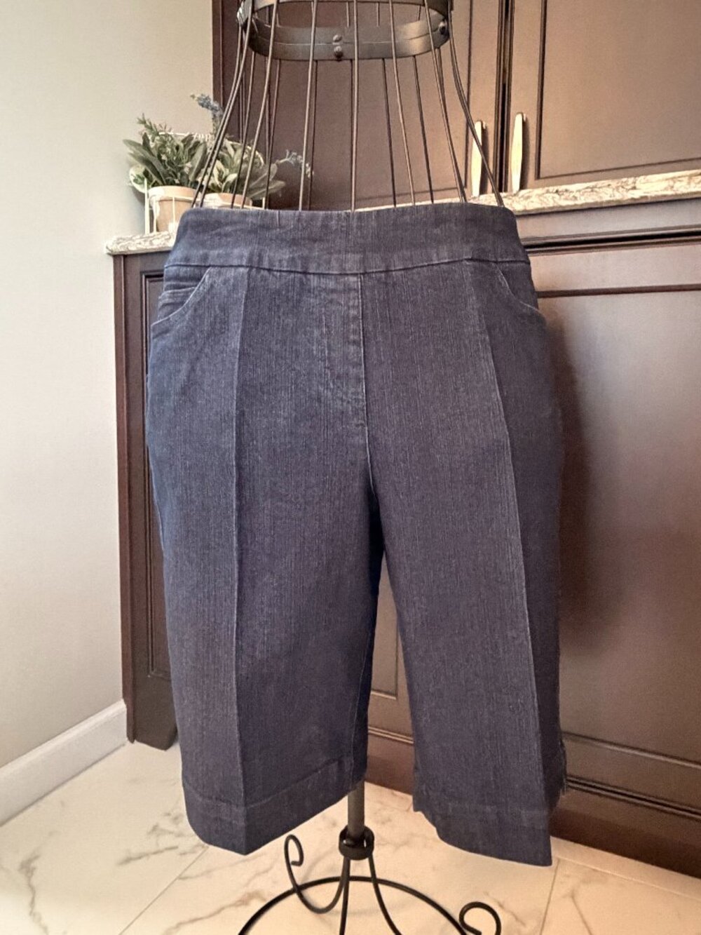 Slimsation By Multiples Bermuda Dressy Jean Shorts